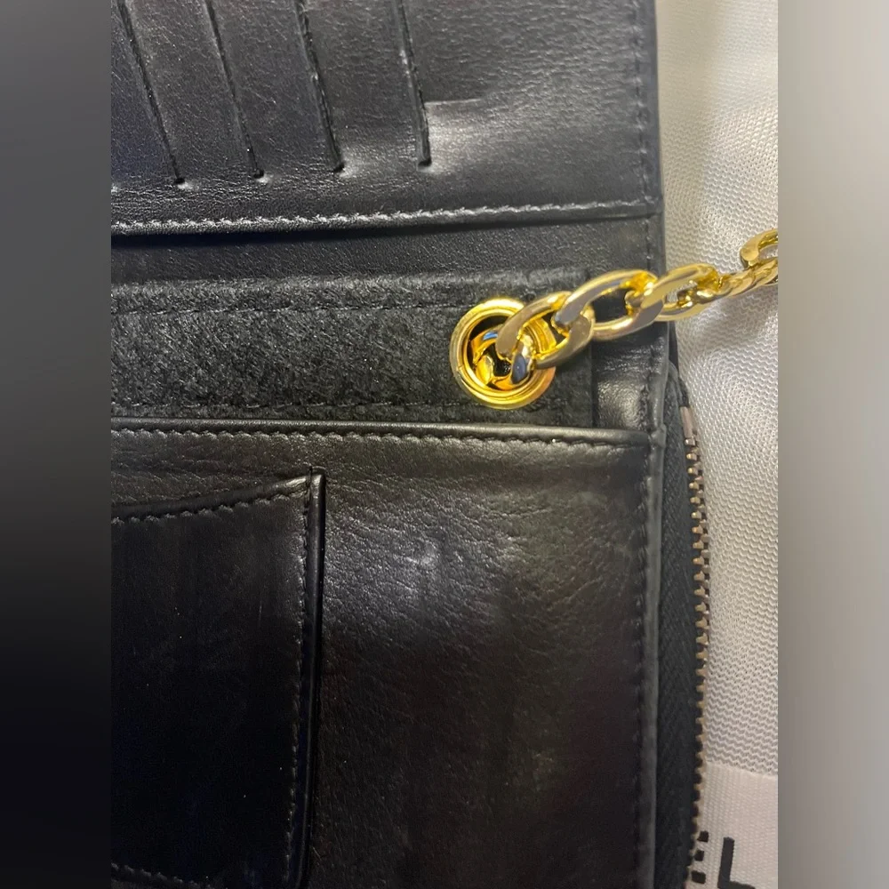 SOLD! CHANEL Authentic Long wallet clutch with chain/insert -Crossbody - Picture 8 of 15